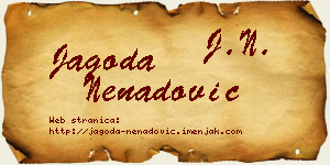Jagoda Nenadović vizit kartica